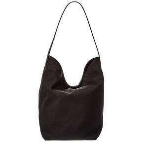 The Row Park N/S Large Canvas & Leather Tote, Black